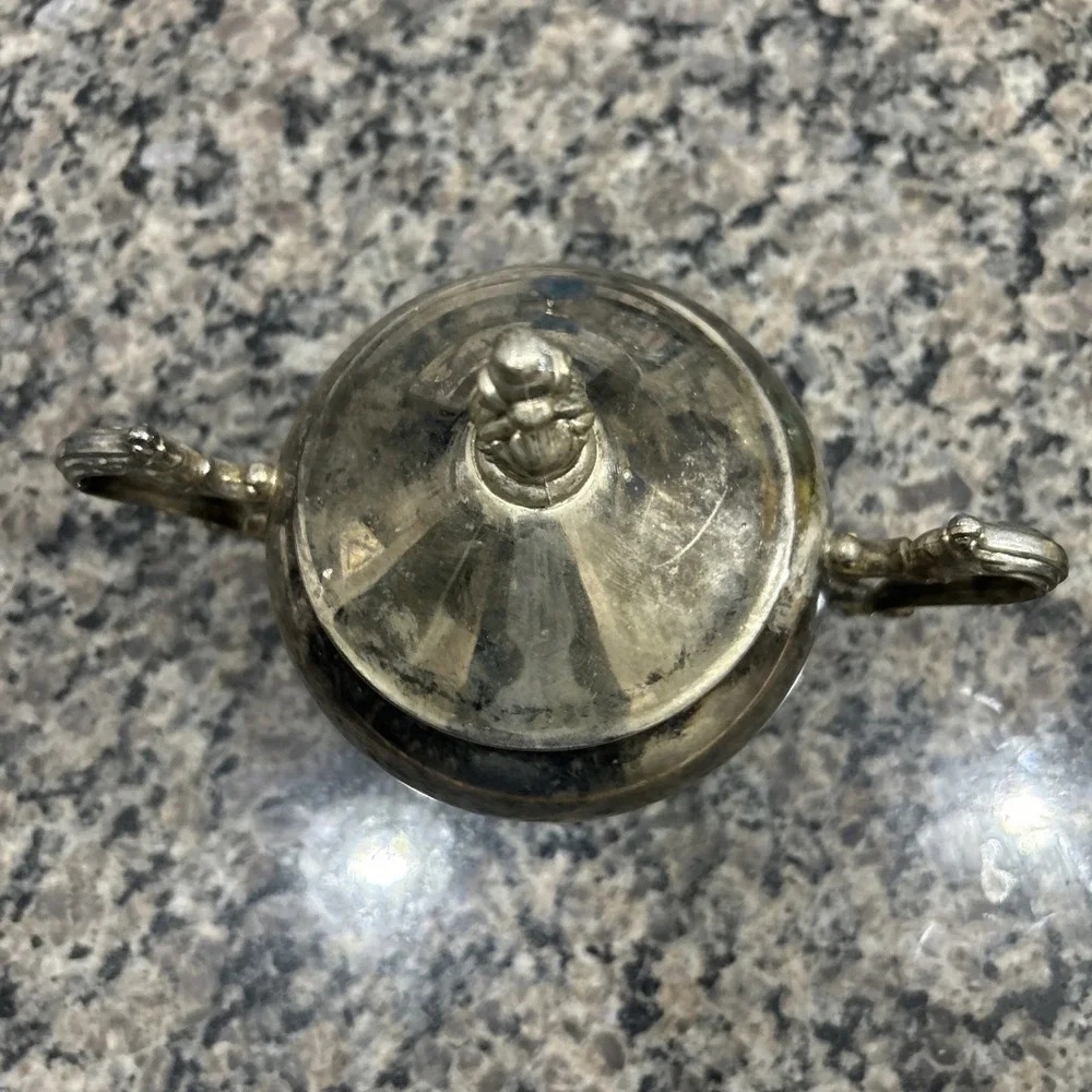Vintage International Silver Company Silver plated Sugar Bowl Indonesia